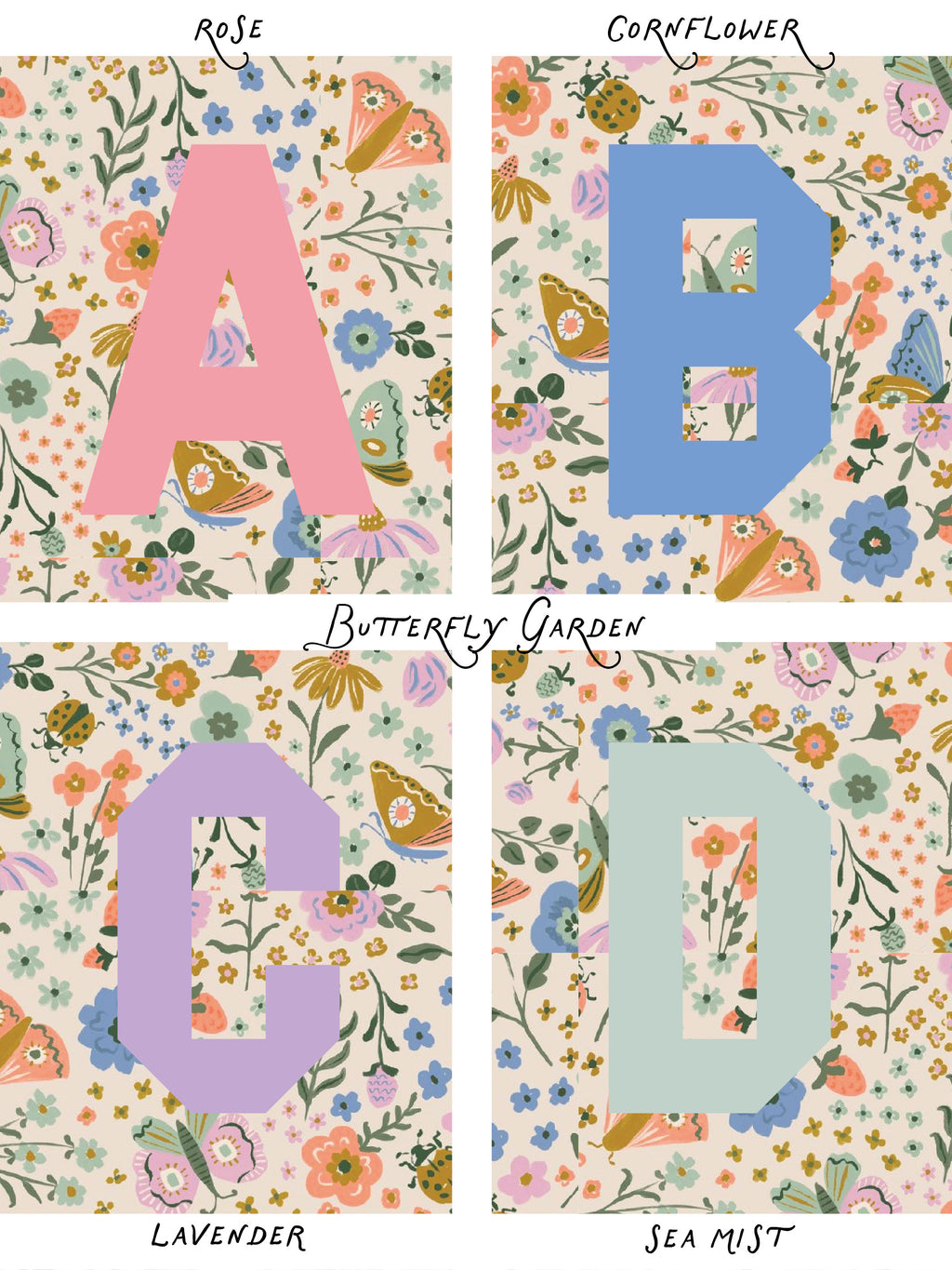 Personalised Easter Bunny Bag in Butterfly Garden Print