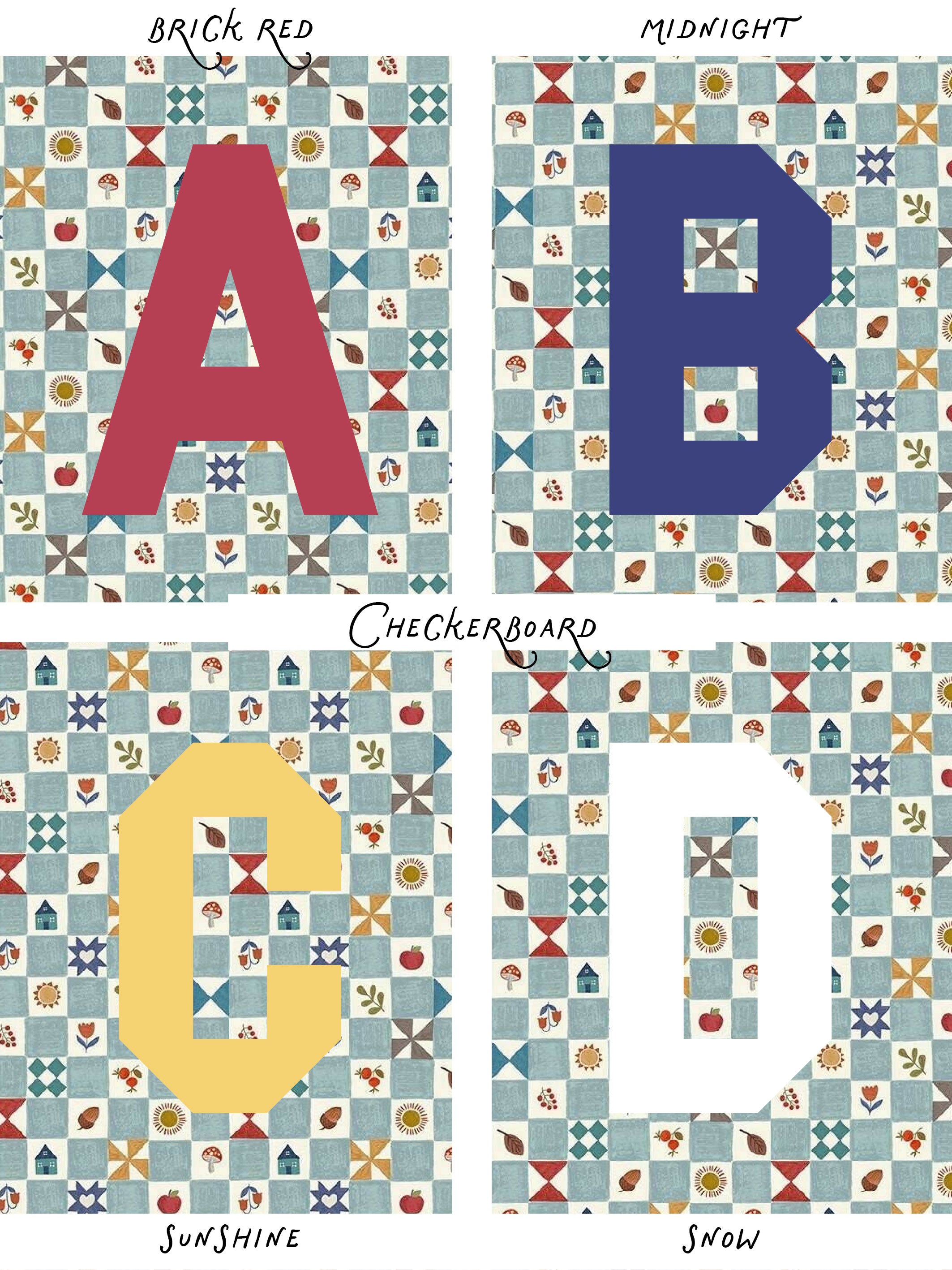 Personalised Easter Bunny Bag in Checkerboard Print