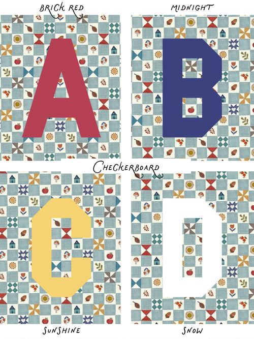 Personalised Easter Bunny Bag in Checkerboard Print