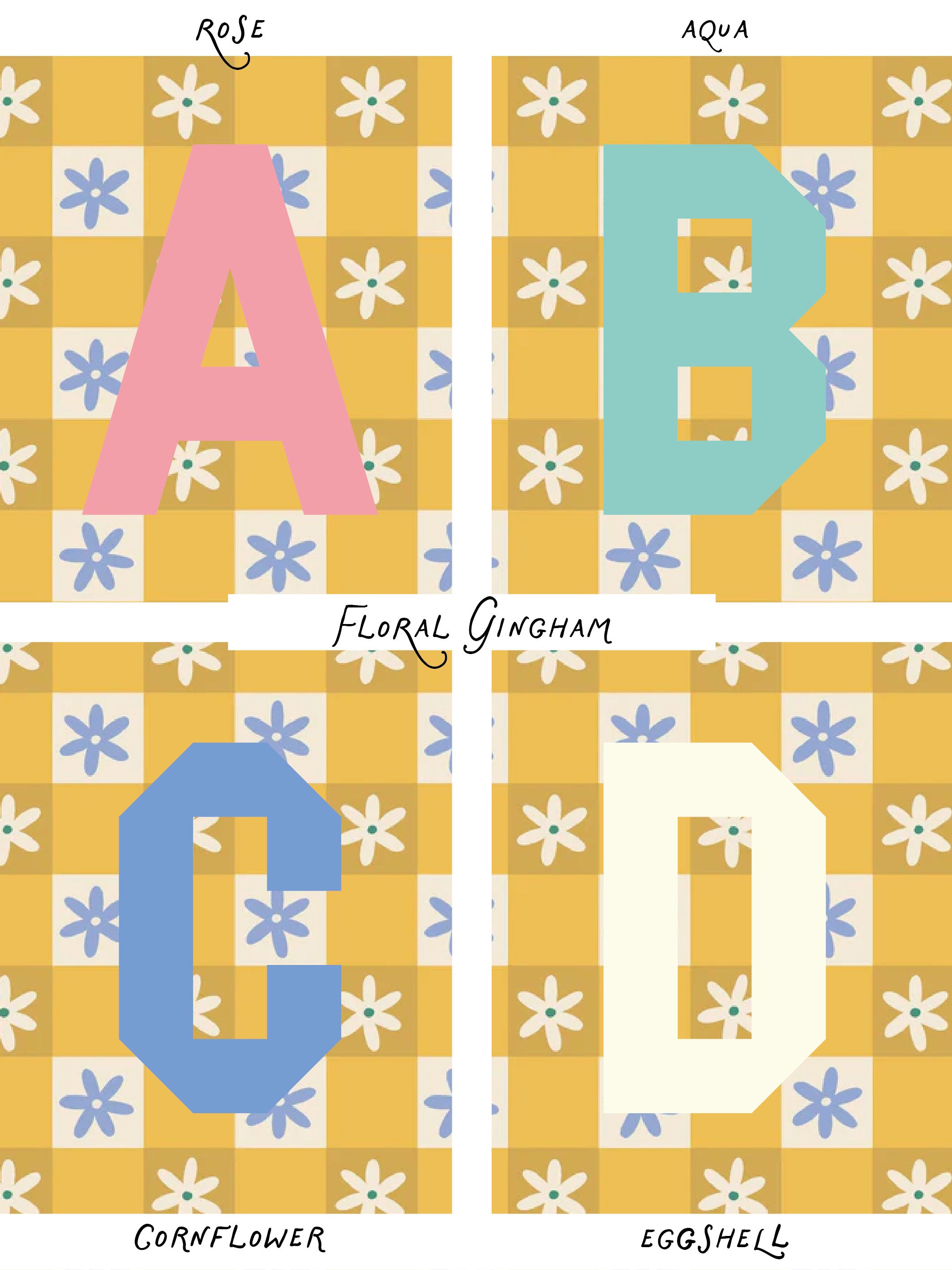 Personalised Easter Bunny Bag in Floral Gingham Print