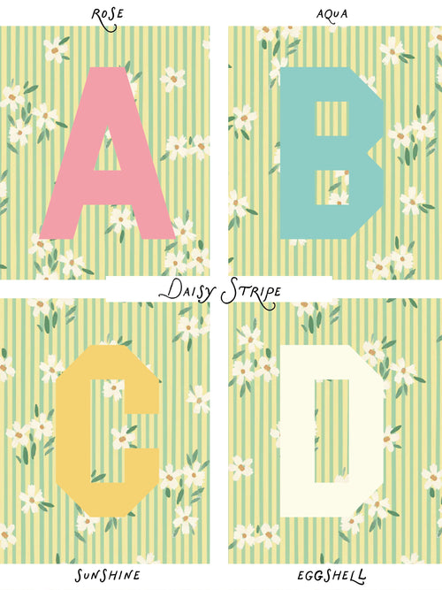 Personalised Easter Bunny Bag in Daisy Stripe Print