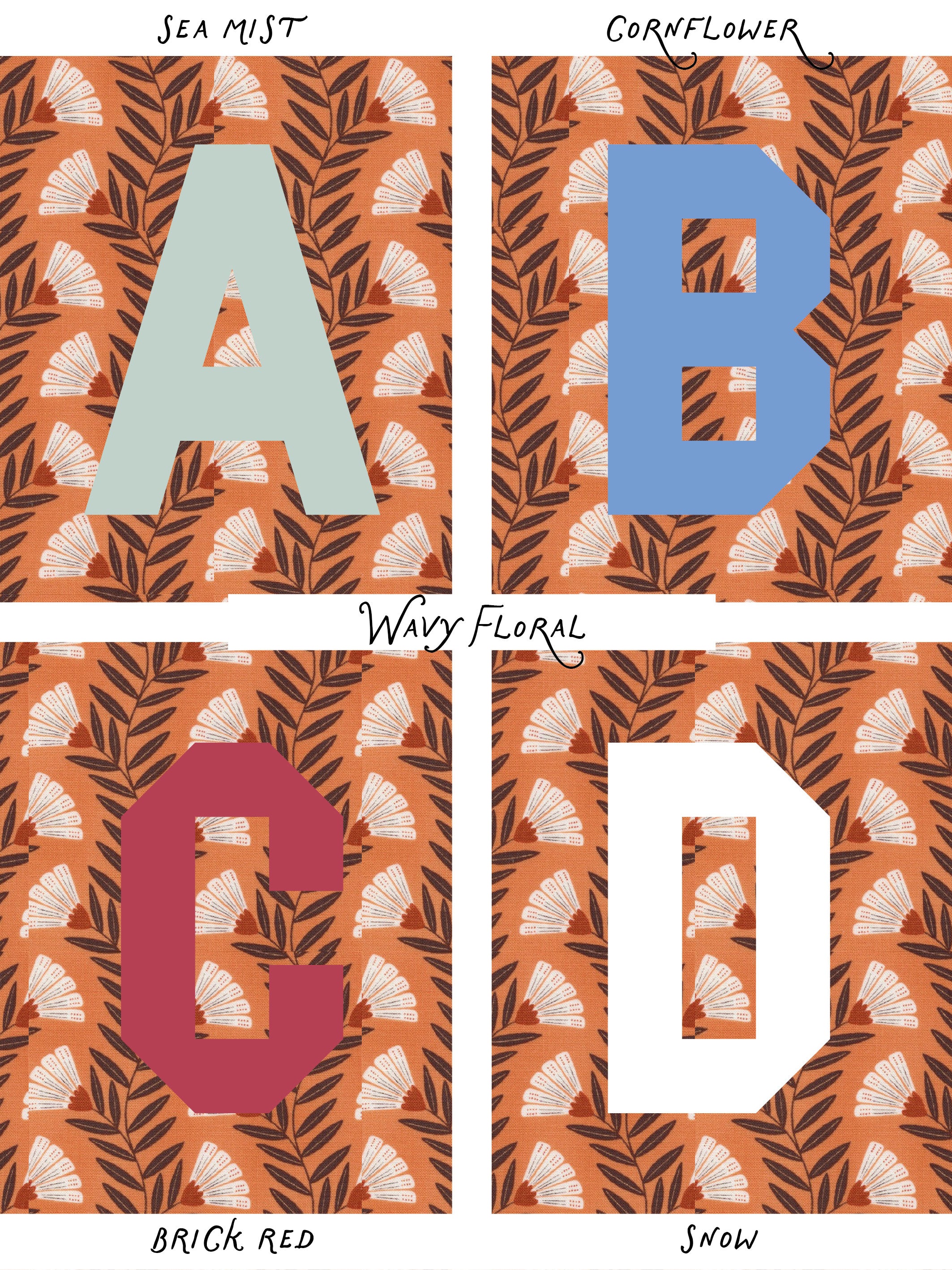 Personalised Easter Bunny Bag in Wavy Floral Print